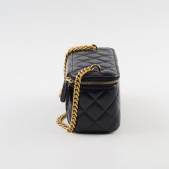Chanel Long Vanity with Adjustable Chain Black