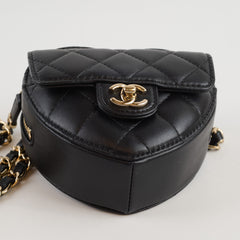 Chanel Heart Belt Bag Black