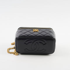 Chanel Long Vanity with Adjustable Chain Black