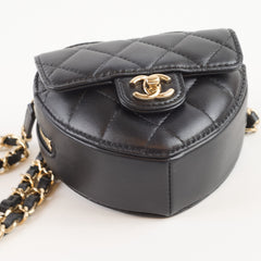 Chanel Heart Belt Bag Black