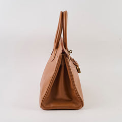 Hermes Birkin 30 Gold Courchevel GHW D in Square