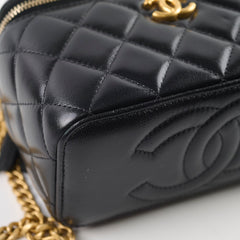 Chanel Long Vanity with Adjustable Chain Black