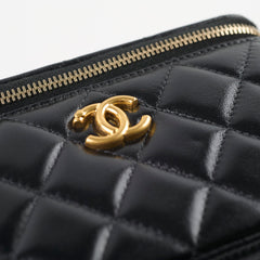 Chanel Long Vanity with Adjustable Chain Black