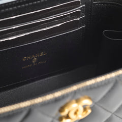 Chanel Long Vanity with Adjustable Chain Black