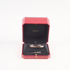 Cartier Classic Model Love Bracelet Size 19 White Gold
