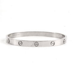 Cartier Classic Model Love Bracelet Size 19 White Gold