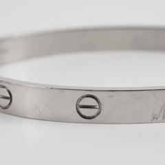 Cartier Classic Model Love Bracelet Size 19 White Gold