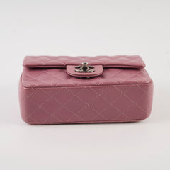 Chanel Mini Rectangular Caviar Dusty Pink Serial 21