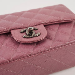 Chanel Mini Rectangular Caviar Dusty Pink Serial 21