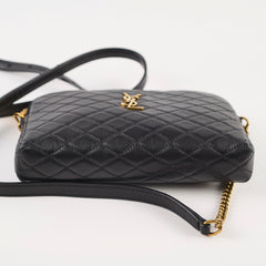 Saint Laurent Gaby Quilted Chain Pouch Black