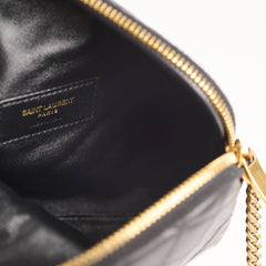 Saint Laurent Gaby Quilted Chain Pouch Black