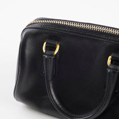 Prada Mini Saffiano Crossbody Bag in Black