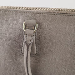 Prada Saffiano Lux Dome Tote Grey
