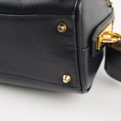 Prada Mini Saffiano Crossbody Bag in Black