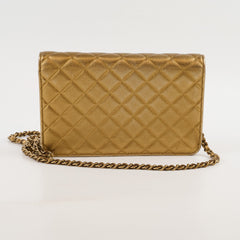 Chanel Gold Metallic Wallet on Chain