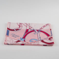 Hermes Long Silk Maxi Twilly Echarpe De Soie Rose/Blanc/Bordeau