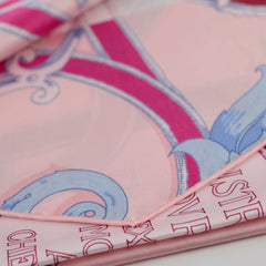 Hermes Long Silk Maxi Twilly Echarpe De Soie Rose/Blanc/Bordeau