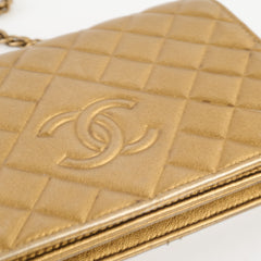 Chanel Gold Metallic Wallet on Chain