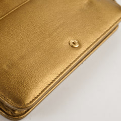 Chanel Gold Metallic Wallet on Chain