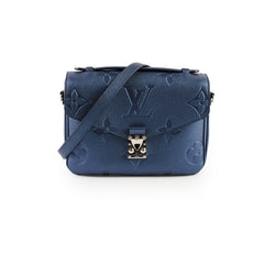 Louis Vuitton Pochette Metis Navy Nacre Metallic Empeinte