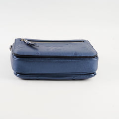 Louis Vuitton Pochette Metis Navy Nacre Metallic Empeinte