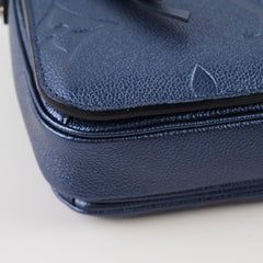 Louis Vuitton Pochette Metis Navy Nacre Metallic Empeinte