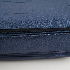 Louis Vuitton Pochette Metis Navy Nacre Metallic Empeinte