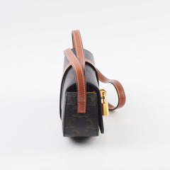 Celine Triomphe Tabou Clutch On Strap Canvas