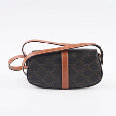 Celine Triomphe Tabou Clutch On Strap Canvas