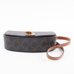 Celine Triomphe Tabou Clutch On Strap Canvas