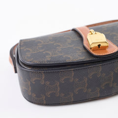 Celine Triomphe Tabou Clutch On Strap Canvas