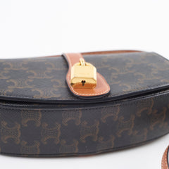 Celine Triomphe Tabou Clutch On Strap Canvas