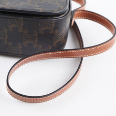 Celine Triomphe Tabou Clutch On Strap Canvas