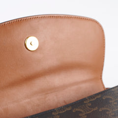 Celine Triomphe Tabou Clutch On Strap Canvas