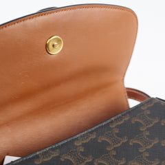 Celine Triomphe Tabou Clutch On Strap Canvas