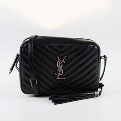 Saint Laurent Lou Camera Bag Quilted Black SHW