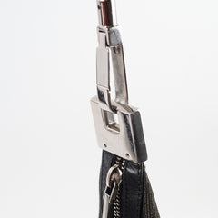 Gucci Denim Web Sherry Line Shoulder Bag Black