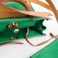 Hermes Herbag 31 Green - X Stamp