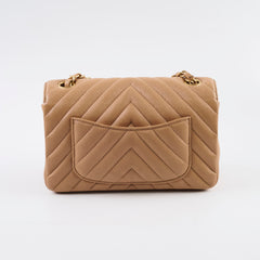 Chanel Mini Rectangular Chevron Beige 23 Series
