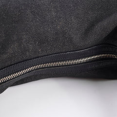 Gucci Denim Web Sherry Line Shoulder Bag Black