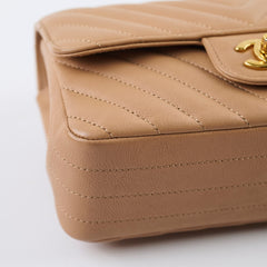 Chanel Mini Rectangular Chevron Beige 23 Series