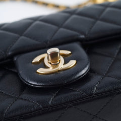 Chanel Rectangle Mini Gold Ball Black Lambskin GHW