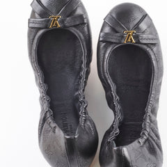 Louis Vuitton Flat Ballerina Shoes Size 35.5 Black