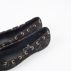 Louis Vuitton Denim Flat Ballerina Black Size 34.5