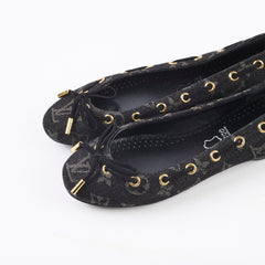 Louis Vuitton Denim Flat Ballerina Black Size 34.5