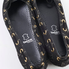 Louis Vuitton Denim Flat Ballerina Black Size 34.5