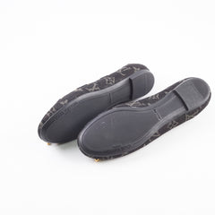 Louis Vuitton Denim Flat Ballerina Black Size 34.5