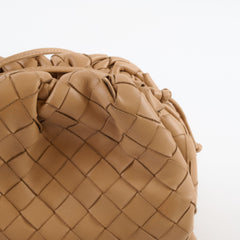 Bottega Veneta Mini Pouch Beige Leather