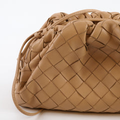 Bottega Veneta Mini Pouch Beige Leather