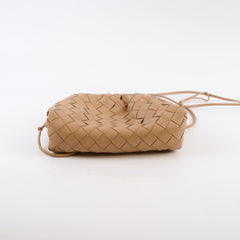 Bottega Veneta Mini Pouch Beige Leather